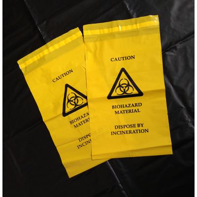 Medical Bag, Yellow, 50L Short, Made in UK, 100% Recycled from UK Waste, No EPR, Support Print/Made to Order