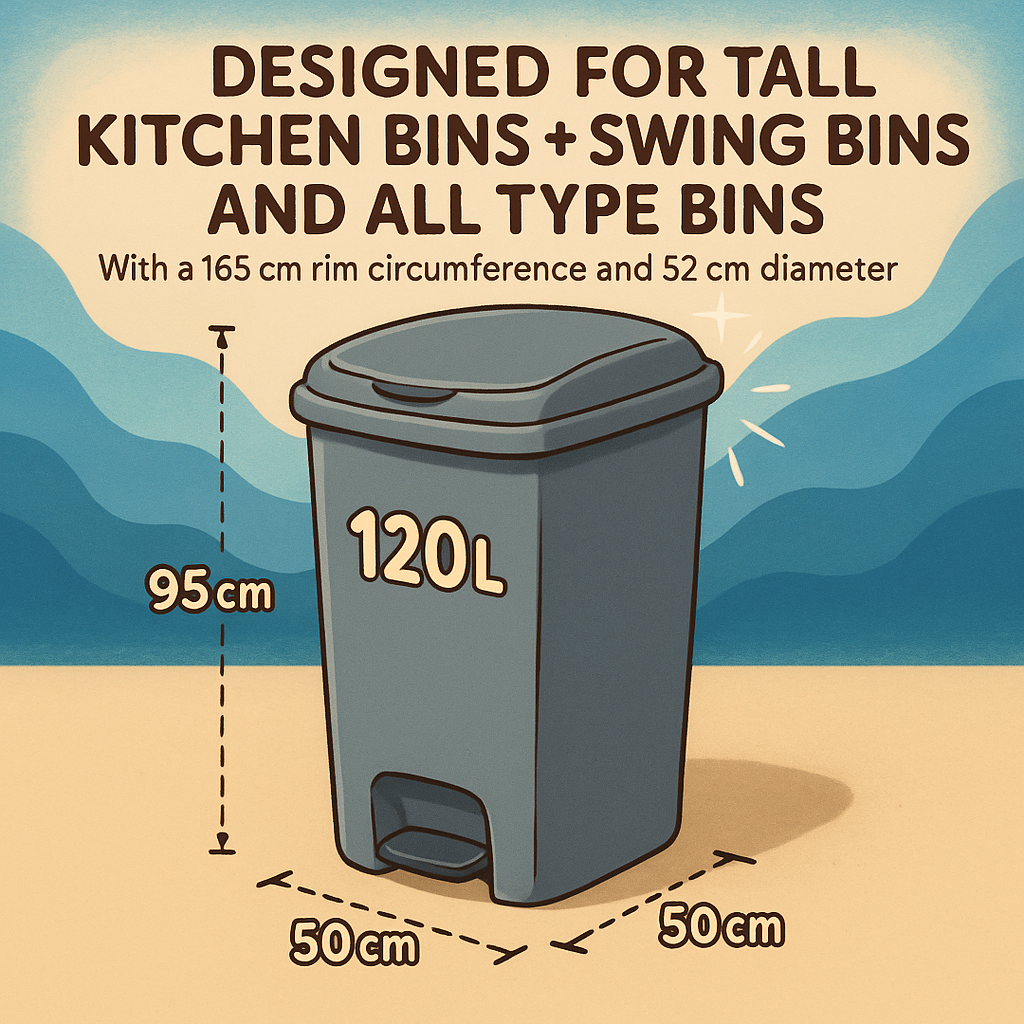 120L, Heavy Duty, Extra Strong, Tie Top, 40 Microns, Large Refuse Sacks