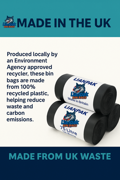 75L, Heavy Duty, Extra Strong, FLAT TOP, 30 Microns, Large Refuse Sacks