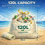 Lianpak Heavy Duty Extra Strong Drawstring 120L All-Purpose Refuse Sacks