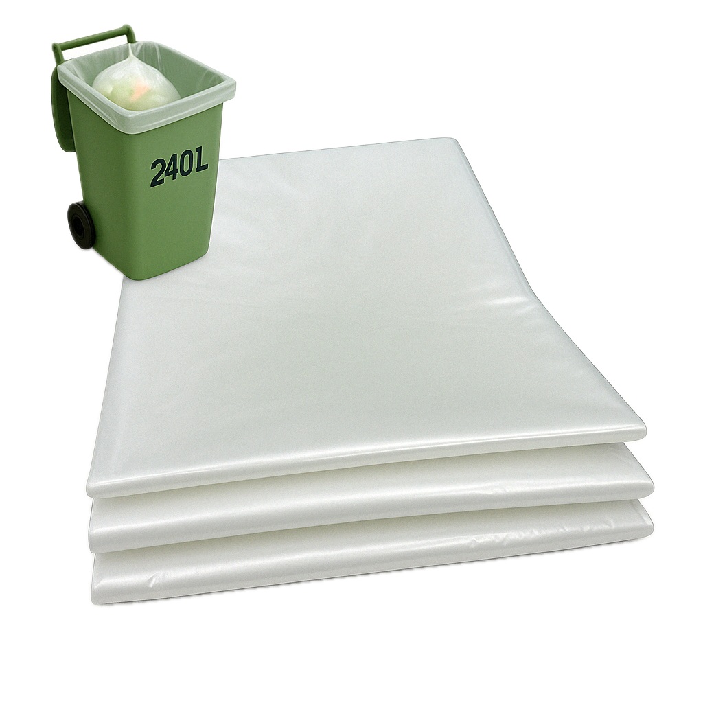 Lianpak Clear 240L Wheelie Bin Liners