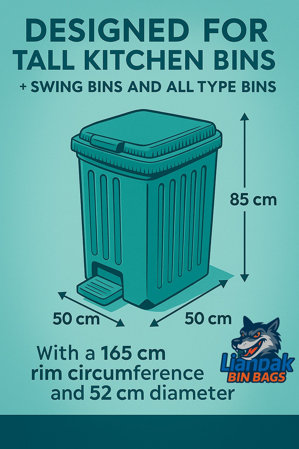 75L, Heavy Duty, Extra Strong, FLAT TOP, 30 Microns, Large Refuse Sacks