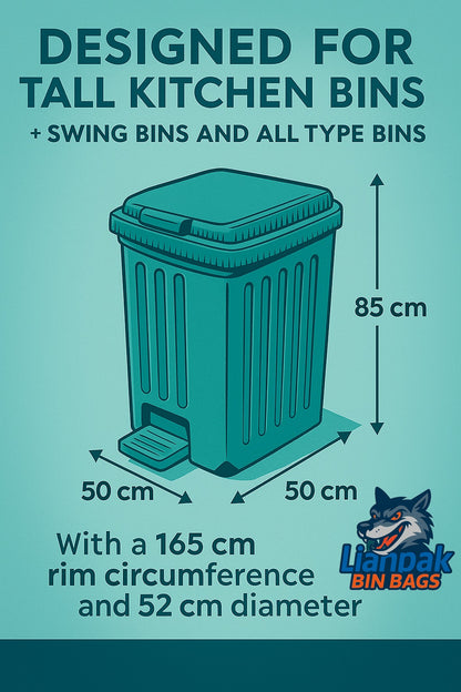 75L, Heavy Duty, Extra Strong, FLAT TOP, 30 Microns, Large Refuse Sacks