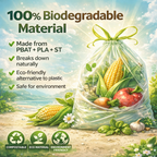 Lianpak BioFlex 120L Large Bin Bags Drawstring, Compostable Kitchen & Household Waste Liners, Strong Leak Resistant Trash Bags, Easy Tie Garbage Bags, 105×83cm