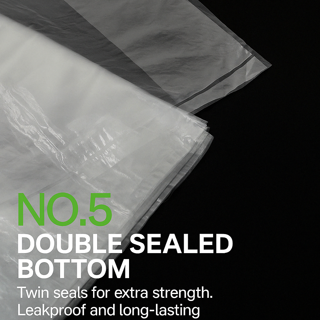 Lianpak Extra Strong White & Clear Mid Size Vest Carrier Bags 12"x18"x24"