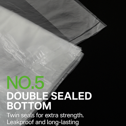 Lianpak Extra Strong Blue & Clear Mid Size Vest Carrier Bags 8"x14"x17"