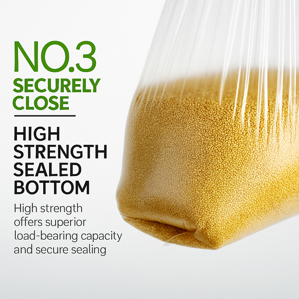 Lianpak Extra Strong Blue & Clear Mid Size Vest Carrier Bags 8"x14"x17"