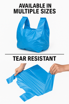 Lianpak Extra Strong White & Clear Mid Size Vest Carrier Bags 12"x18"x24"