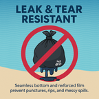 Lianpak Heavy Duty Extra Strong Drawstring 120L All-Purpose Refuse Sacks