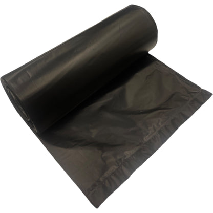 20pcs Lianpak Heavy Duty FLAT TOP 110L All-Purpose Refuse Sacks, 30um, Bin Bags, Bin Liners with FlexTech, Soft Touch, Recycled, Tear Resistant - Perfect for Household, Office, Kitchen & Caterers - 20 Bags per Roll - Black Catering Plastic Smooth